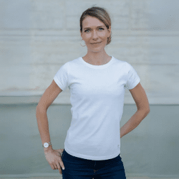 Le t-shirt français femmes épais blanc | 100% coton bio