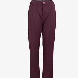 Pantalon à Plis Gabardine Aubergine