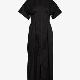 Robe Corset Zip Popeline Noir