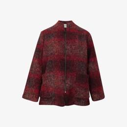 Veste Carrée Tartan Brulant