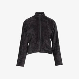 Veste Découpe Zip Velours Grosse Cote Noir