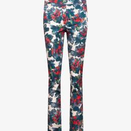 Pantalon Slim Popeline Fleur