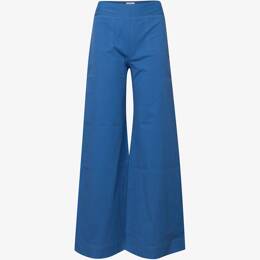 Pantalon Gaucho Seersucker Bleu