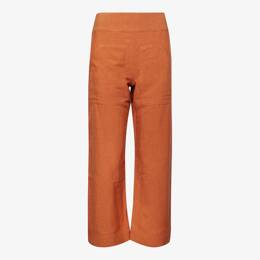 Pantalon Italien Lin Viscose Terracotta