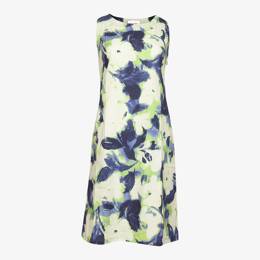 Robe Trois Trous Popeline Floral Pop Anis/Marine