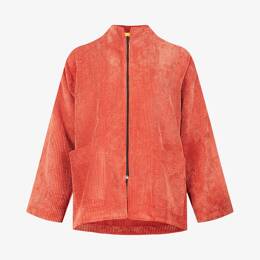 Veste Carrée Velours Grosses Côtes Brique