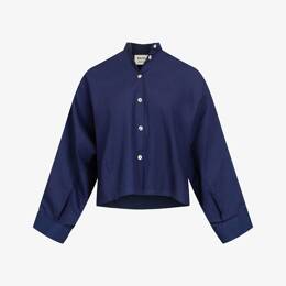 Chemise Nehru Bleu de Chine