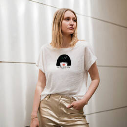 T-shirt en lin MADE IN FRANCE "let the music play"