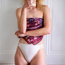 Culotte taille haute La First - Blanc Rosé