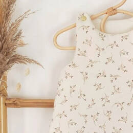 Gigoteuse 0-3 mois "Églantine" en double gaze de coton BIO écrue