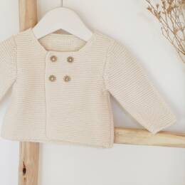 Brassière bébé "Bohème" mixte écrue / beige en Coton BIO fabriquée en France