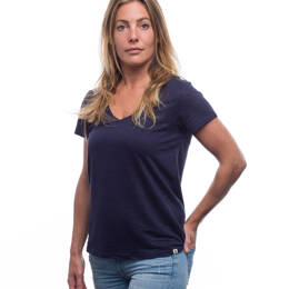 Femme | Col V | bleu