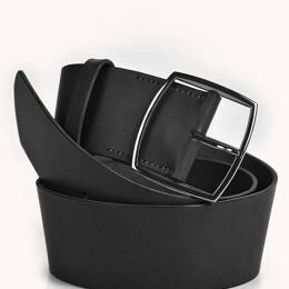 Ceinture  large cuir pleine fleur Eva