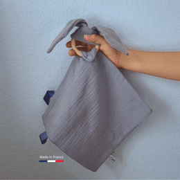 Doudou lapin Personnalisable | Lange  Bleu marine