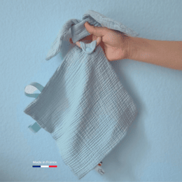Doudou lapin Personnalisable · Lange Bleu ciel