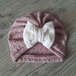 Turban nœud buns ou simple en tissu maille de coton façon tricot jacquard 9 couleurs