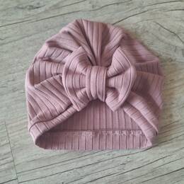 Turban côtelé nœud, buns ou simple en jersey extensible