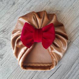 EDITION LIMITÉE Turban rouge, or, argent nœud, buns ou simple en velour ou à sequin extensible 7 couleurs