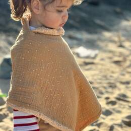 Poncho évolutif bébé enfant Camel Doré Sherpa