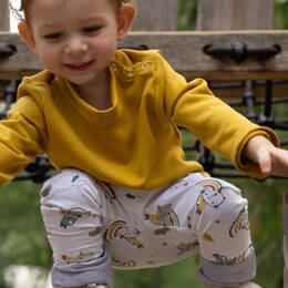 Pull bébé molleton jaune moutarde