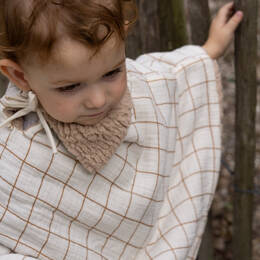 Poncho évolutif bébé enfant Carreaux Beige