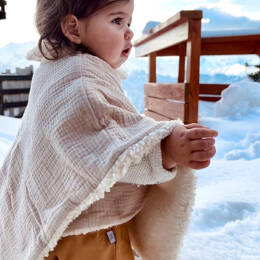 Poncho évolutif bébé enfant Naturel Peluche BIO