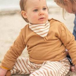 Pull bébé molleton Camel