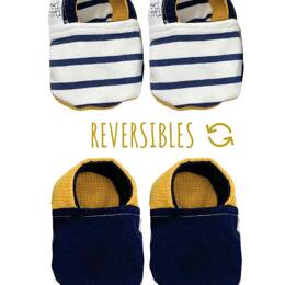 Chaussons souples bébé Marinière