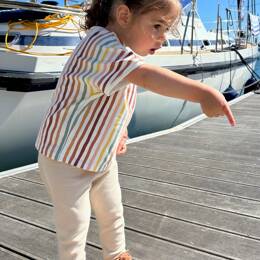 Pantalon Nid d'abeille Beige