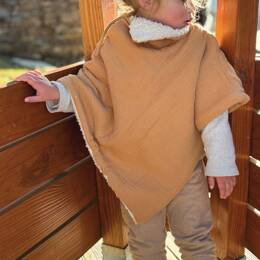Poncho bébé enfant / Doublure moumoute coton