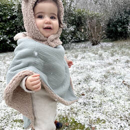 Poncho évolutif bébé enfant Vert de gris Sherpa