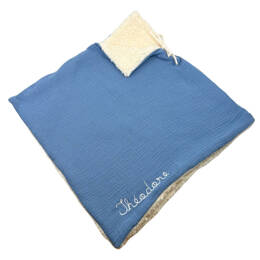 Poncho évolutif bébé enfant Bleu jeans BIO