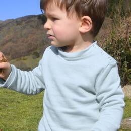 Pull bébé molleton Vert de gris