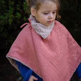 Poncho évolutif bébé enfant Rose Doré Sherpa