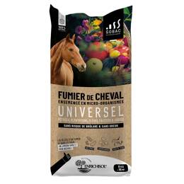 Fumier de cheval bio composté & prêt à l'emploi 8 kg - 15 m2