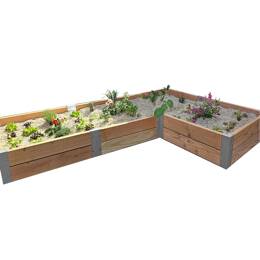 Bac de culture autonome surélevé 4 m² - En L