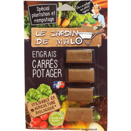 Galets engrais carrés potager X 4