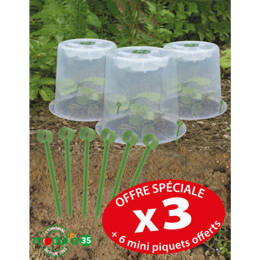Lot de 3 cloches Modul'o 35 à forçer + 6 piquets offerts