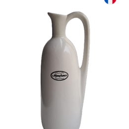 Bouteille à huile en grès blanc Manufrance