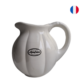 Pichet citrouille en grès blanc Manufrance