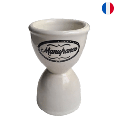 Coquetier en grès blanc Manufrance