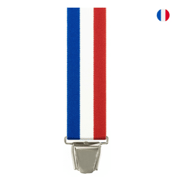 Bretelles 3 pinces - Drapeau français