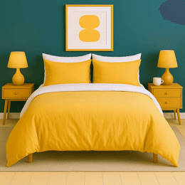 Housse de couette zippée facile à mettre en percale de coton MENTON