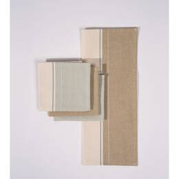 Sets de table CHARLOTTE  Bronze/Amande avec ourlets