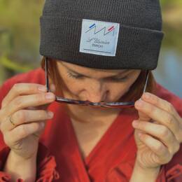 Bonnet noir unisexe fabriqué en France