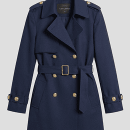 B61 trench officier déperlant bleu marine