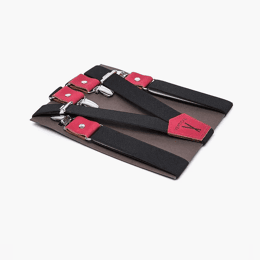 Bretelles Fines Unies Finitions Cuir Vertical x Pierrot