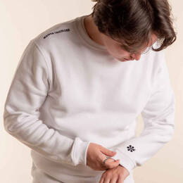 Le Sweat Classique Homme en Coton Bio France - Blanc