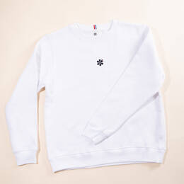 Le Sweat Classique Femme en Coton Bio - Blanc