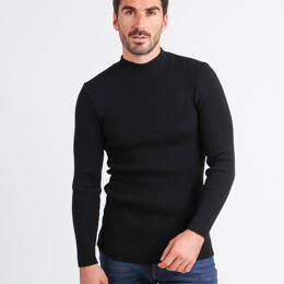 Pull homme 100% laine mérinos Noir